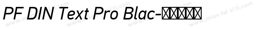 PF DIN Text Pro Blac字体转换